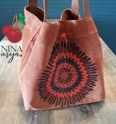 Bolsa Mandala Top em Couro