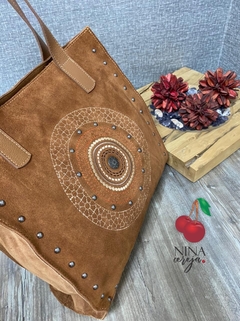 Bolsa Mandala Quadrada Couro - loja online