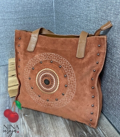 Bolsa Mandala Quadrada Couro - loja online