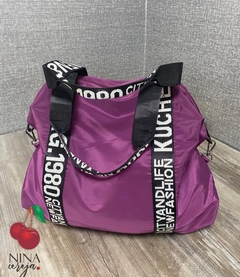 Bolsa Nylon Grande Escrita na internet