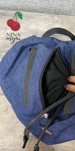 Bolsa e Mochila Saco Ziper Jeans - NinaCereja