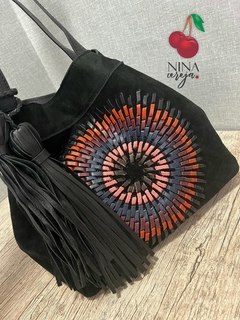 Bolsa Mandala Top em Couro - NinaCereja