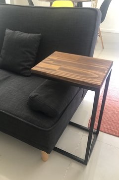 Mesa De Arrime Auxiliar- Estilo Industrial Hierro NEGRO + Madera en internet