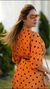 Dress longo poá (laranja) - comprar online