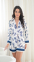 Pijama la fleur bleue blusa curta + short - comprar online