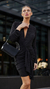 Vestido curto lurex Carlyle black - comprar online
