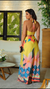 Vestido longo floral amarração - comprar online