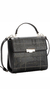 Bolsa satchel chenson - perfurado e rebites - 3481868-020 (preto)