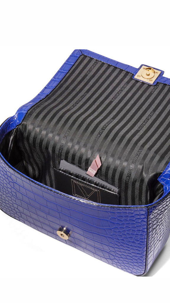 The victoria medium shoulder bag white Sapphire Croc