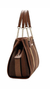 Bolsa de satchel chenson - canvas listrado - 3481781-038 (café) - comprar online