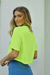 Blusa cropped amarelo neon - comprar online