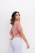 Blusa cropped tule rosa - comprar online