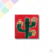 Toceto Diseño 10 x 10 cm (Modelo Tijuana) Cactus Fondo Rojo