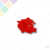 Vidriecitos de colores 15x15mm / Rojo Flúor