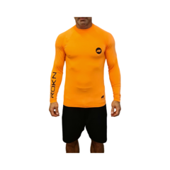 Camiseta ROKN Lycra Rashguard Manga Longa THERMOLITE UV Laranja Masculino