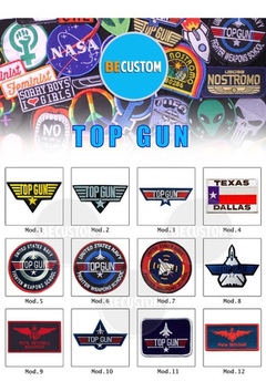 10 Parches Bordados Amplio Catalogo Fan Art Top Gun +mod - comprar online