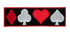 Parche Aplique Bordado Poker Cartas Casino Escalera Negra - comprar online