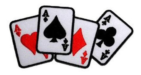 Parche Aplique Bordado Poker Cartas Casino Juego Ases
