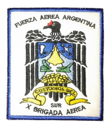 Parches Bordados Fuerza Aerea Argentina X Brigada Aerea Sur