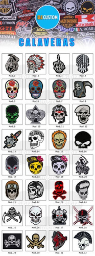 2parches Complejos Bordados Calavera Casique Indio M2 - comprar online