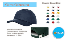 50 Gorras Gabardina Gorro Bordado Logo Diseño Personalizado - comprar online