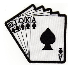 Parche Aplique Bordado Poker Casino Carta Negra Vikingo - comprar online