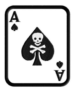 Parche Aplique Bordado Poker Cartas Casino Pica Calavera