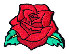20 Parches Bordados Catalogo Apliques Flor Rosa Rosas Rosa - comprar online