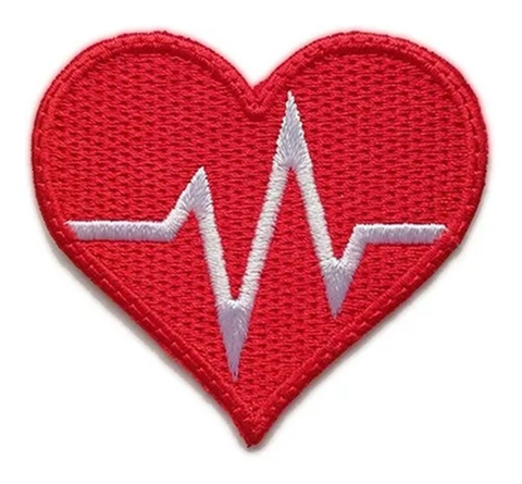 Parche Aplique Bordado Corazón Salud Mod2