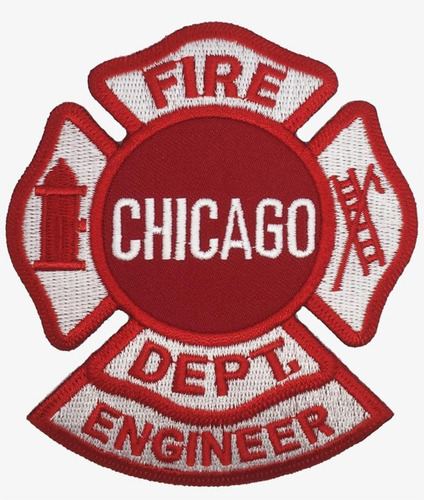 Parche Aplique Bordado Chicago Fire Dept