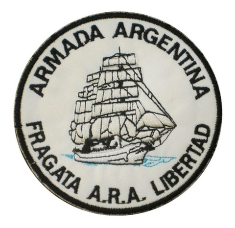Parche Bordado Ara Armada Argentina Armada Fragata Libertad