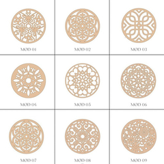 100 Mandalas Caladas Fibrofacil Mdf 15 Cm Muchos Modelos Mas - comprar online