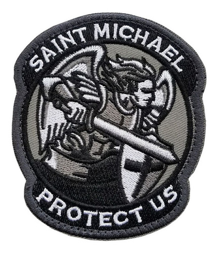 Parche Aplique Bordado Saint Michael Protect Us