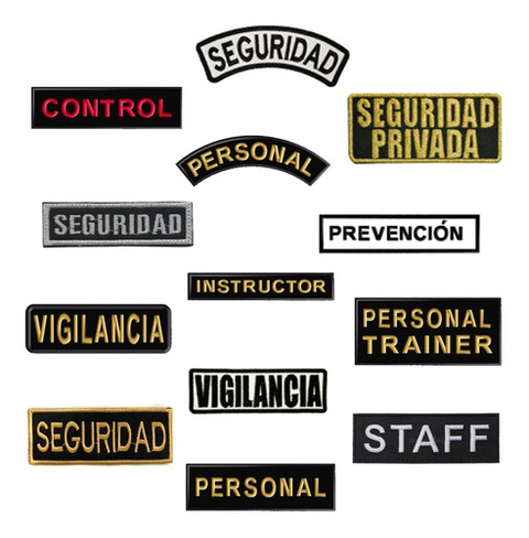 Parches Bordados Personal Seguridad Vigilancia Personal