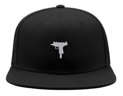 Gorra Gorro Visera Plana Snapback Uzi Blanca