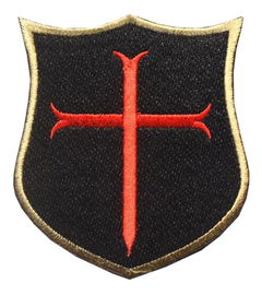 Imagen de Parche Aplique Bordado Escudo Orden Caballeros Templarios M7