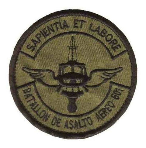 Parche Bordado Ejercito Batallón Asalto Aereo 601 Mimetico