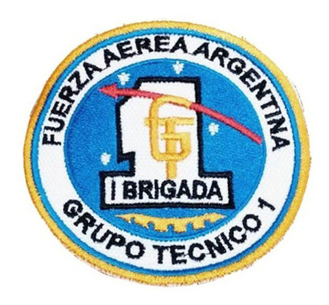 Parche Bordado Fuerza Aerea Grupo Tecnico 1 1ra Brigada