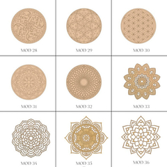 100 Mandalas Caladas Fibrofacil Mdf 10 Cm Muchos Modelos Mas - tienda online