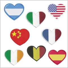 10 Parches Bordados Bandera Circular Circulo Países Mundo - comprar online