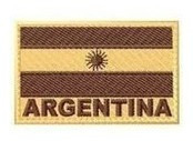 Parche Bordado Bandera Argentina Mimetica Con Texto