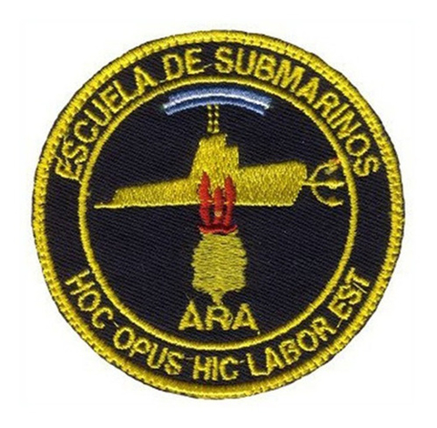 Parche Bordado Armada Argentina Escuela De Submarinos Ara