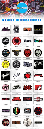 Parches Bordados Catalogo Música Internacional Iron Maiden - comprar online