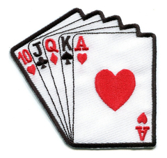 Parche Aplique Bordado Poker Cartas Casino Pica Musgo - comprar online