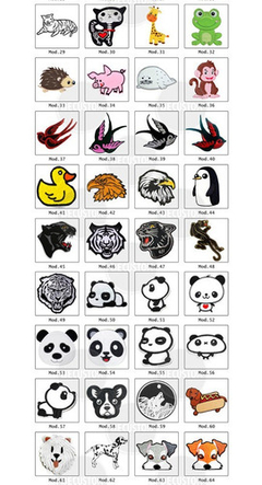 Parche Bordado Aplique Osito Oso Panda Mod50 en internet