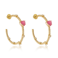 Argola amor pink