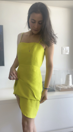 Vestido Verônica - viscose tencel verde lima