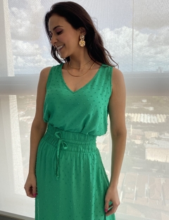 blusa viscose verônica verde - viviane guerreiro