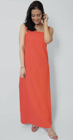 vestido detalhe costas - vermelho - loja online