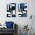 Quadro Decorativo Conjunto Abstração em Azul